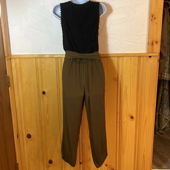 Anthropologie Leifsdottir Moss Green Sleeveless Jumpsuit Sz-0P - Picture 4 of 12
